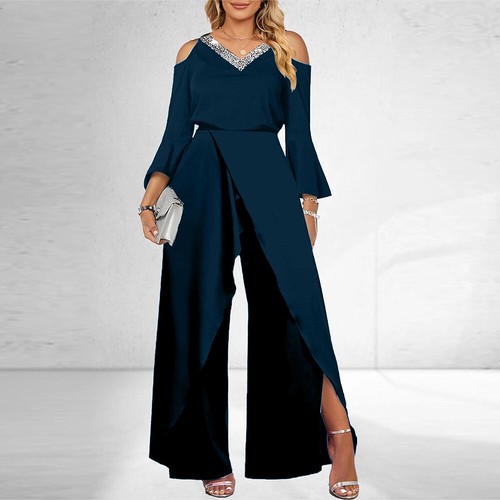 Damen neck overall jumpsuit - overall,