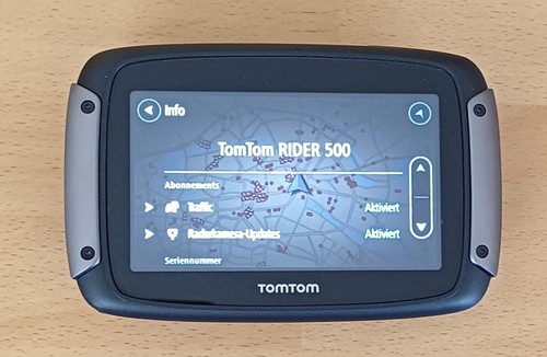 Tomtom rider 500 - 500, motorrad