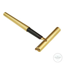 S.T. Dupont Paris Füller 18 Karat M-Feder Gold Schwarz mit Garantiekarte