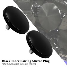 Schwarz Verkleidung Spiegel Lochstopfen Für Harley Street Road Glide 1996-2016