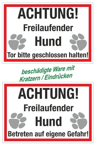 Ware achtung freilaufender - achtung,