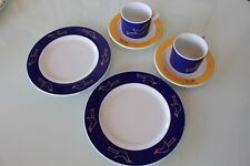 Arzberg Flying Objects 2 Gedecke Tasse + UT + Teller