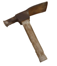 alter Dechsel Dexel Hacke Picke Werkzeug Holzgriff Hammerhacke Flach Flachdexel