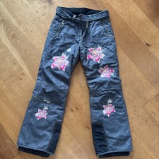 Skihose Jeansoptik Mädchen Bogner Kids 140 146 L ? Grau Rosa Pink Blüten Winter