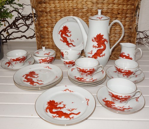 Kaffeeservice roter drache - kaffeeservice,,