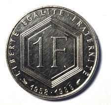 Frankreich - France 1 Franc - Charles de Gaulle 1958-1988 - Sondermünze ********