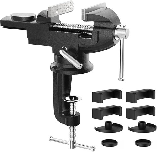 Schraubstock 360 drehbar mit - schraubstock, 360°