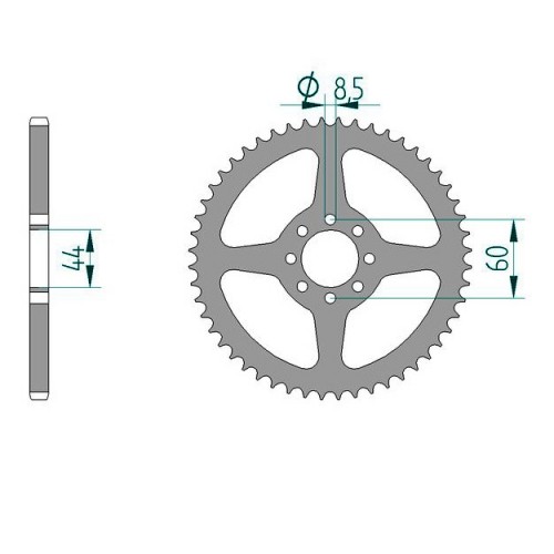 Stahl kettenrad für yamaha - yamaha, dt