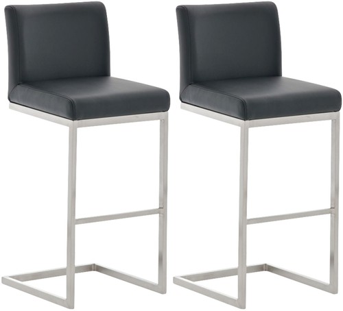 2er set edelstahl barhocker - 2er,