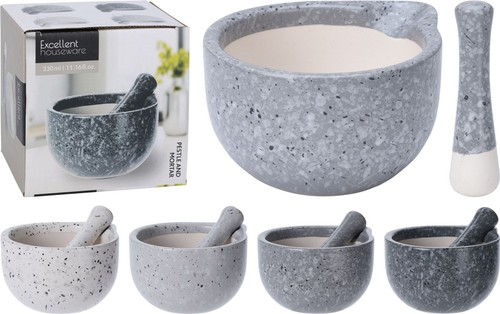 Mörser aus stein mit - aus, stößel