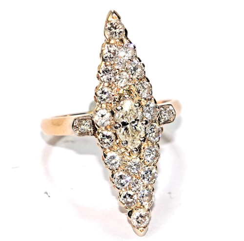 Ring gold artdeco diamanten - ring,