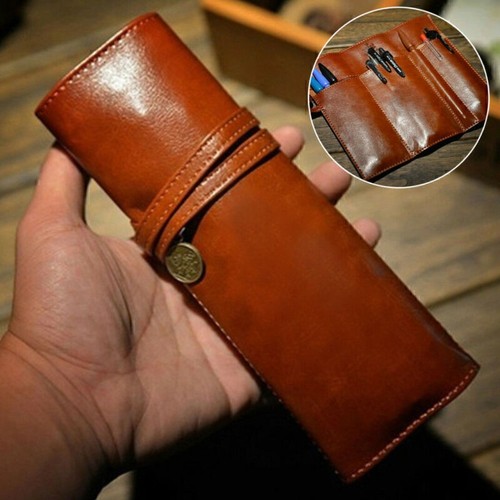 Retro federmäppchen leder - federmäppchen, pu