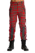 Herren Rot Tartan kariert Punk