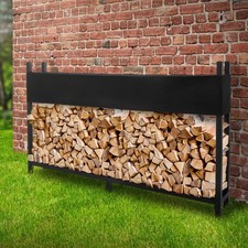 Feuerholzregal mit Abdeckung