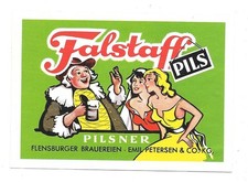 altes Bieretikett Flensburger