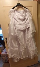 Brautkleid Hochzeutskleid weiss 2-teilig Corsage & Rock, Reifrock & Zubehör