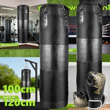 Boxsack Set 100/120cm Boxhandschuhen Erwachsene Punching Training Bag Sandsack
