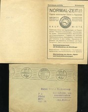 120903) DR Reklame Normal-Zeit mit Abb. Uhr auf Kontoauszug + Umschlag Hannover