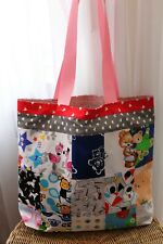 Einkaufstasche Unikat! Patchwork XXL Baumwollbeutel Strandtasche selbst genäht