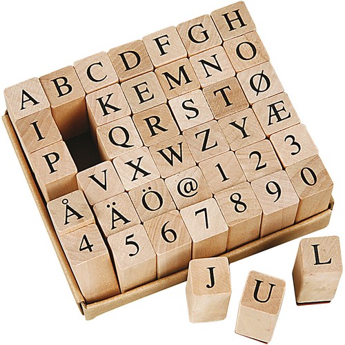 Holz stempel buchstaben zahlen - stempel,