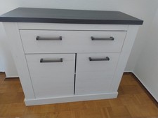 Kommode Pinie Weiß Touchwood Sideboard Wohnzimmer Schrank