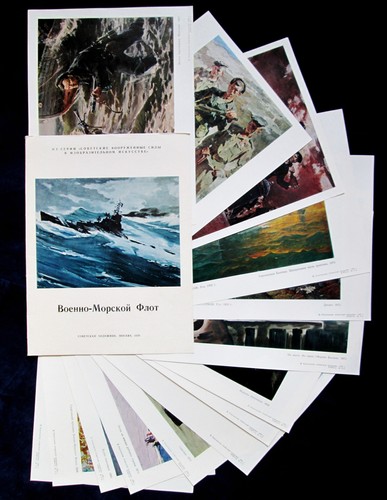 16er set poster udssr marine - poster, "udssr
