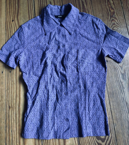 Mango bluse kurzarm spitze - bluse,