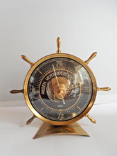 Vintage  Fischer Barometer Schiff Steuerrad Messing Maritim