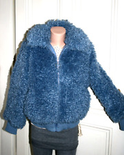 PULL&BEAR hochwertige warme  Kunstfell Jacke  jeansblau TOP Zustand Gr.  L 38/40