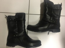 Blackstone Stiefelette mit echtem Lammfell, Gr.39, schwarz