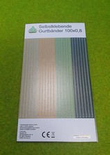 Spur TT / H0: Selbstklebende Zurrgurte 24 Bänder Ladungssicherung Epoche III IV