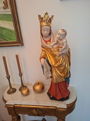 Alte holzmadonna figur - alte, mit