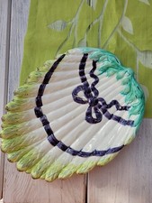 Französische Majolika Spargelplatte, sehr alt