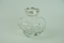** kleine Glasvase mit Silbermontierung, 925 Sterling **
