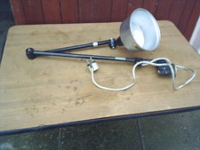 alte DDR Werkstattlampe Midgard Gelenkarm Gelenkarmlampe mit Alu Schirm