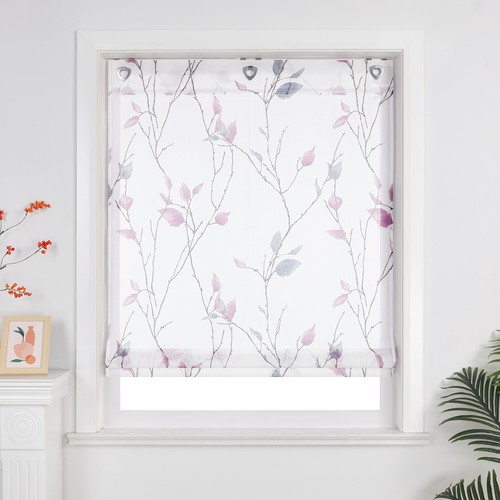 Transparent raffrollo blumen - transparent,