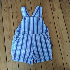Latzhose kurz blau rot grün weiß gestreift Just In Blues Gr.  4 Jahre 104