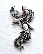 Phönix 925 Silber 35 mm massiv Amulett Anhänger Handarbeit Symbol der Erneuerung