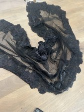 Wunderschöne Trachtenstola, Schwarz, Neu