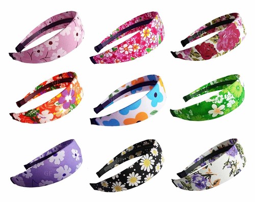 Haarreifen breit blumen - 4,
