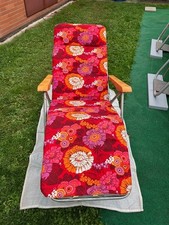 Vintage 60er/70er Jahre Liegestuhl Kippliege Flowerpower von Sieger MM 1 von 2