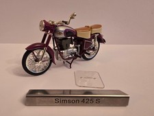 DDR Sammlung Motorrad Simson AWO 425 S Atlas Verlag Modell 1:24 in OVP mit Heft