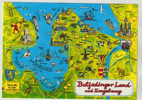 Postkarte butjadinger land und - postkarte,