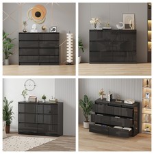 Hochglanz Schublade Schrank Schlafzimmer Möbel 6/7/8 Schublade Schrank Schwarz