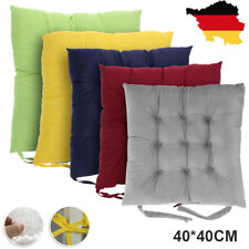 4-16er Set Stuhlkissen Sitzkissen Sitzpolster 40x40 Cm Quadratisch Mit Bänder