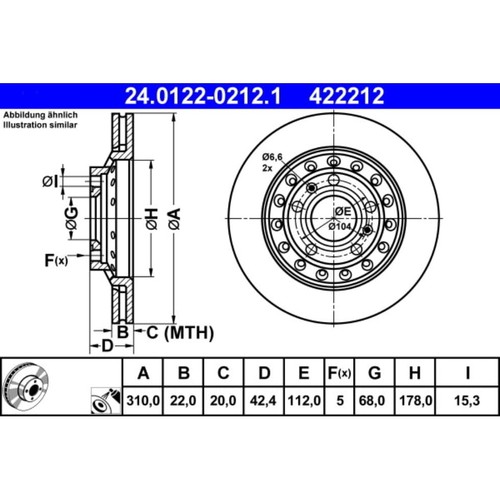 Bremsscheibe ate - bremsscheibe,