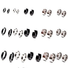 Edelstahl Creolen Klapp Damen