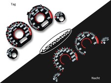 LETRONIX Plasma Tacho Tachoscheiben EL-Dash VW Golf 3 Vento 0-220 BLACK