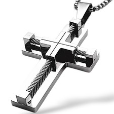 Herren kreuz anhänger massiv - herren,
