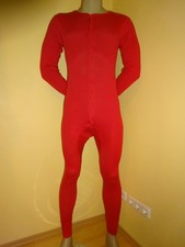 Herrenbody Männerbody Herren Body Bodysuit lange Arme und Beine rot M / 5 NEU!